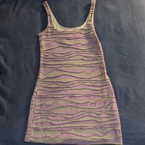 Free People Textured Purple and Gray Mini Dress/Long Top